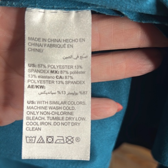 Chicos teal colored faux suede duster - Picture 5 of 5